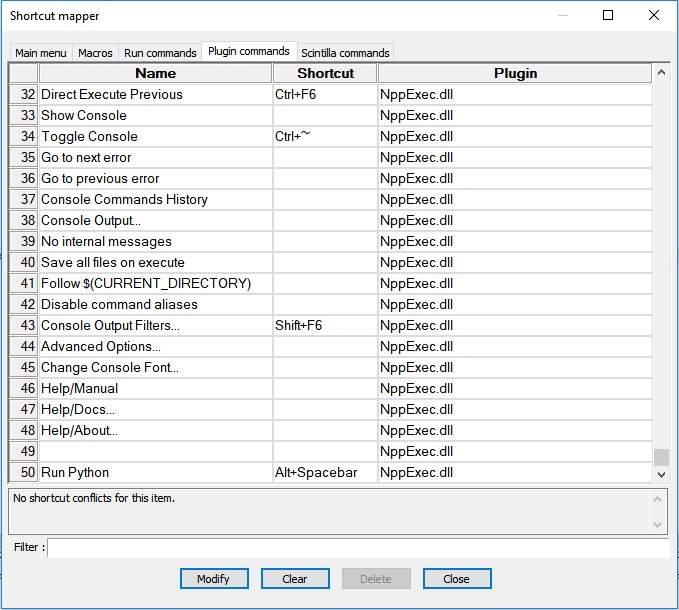 how to run python script in notepad++